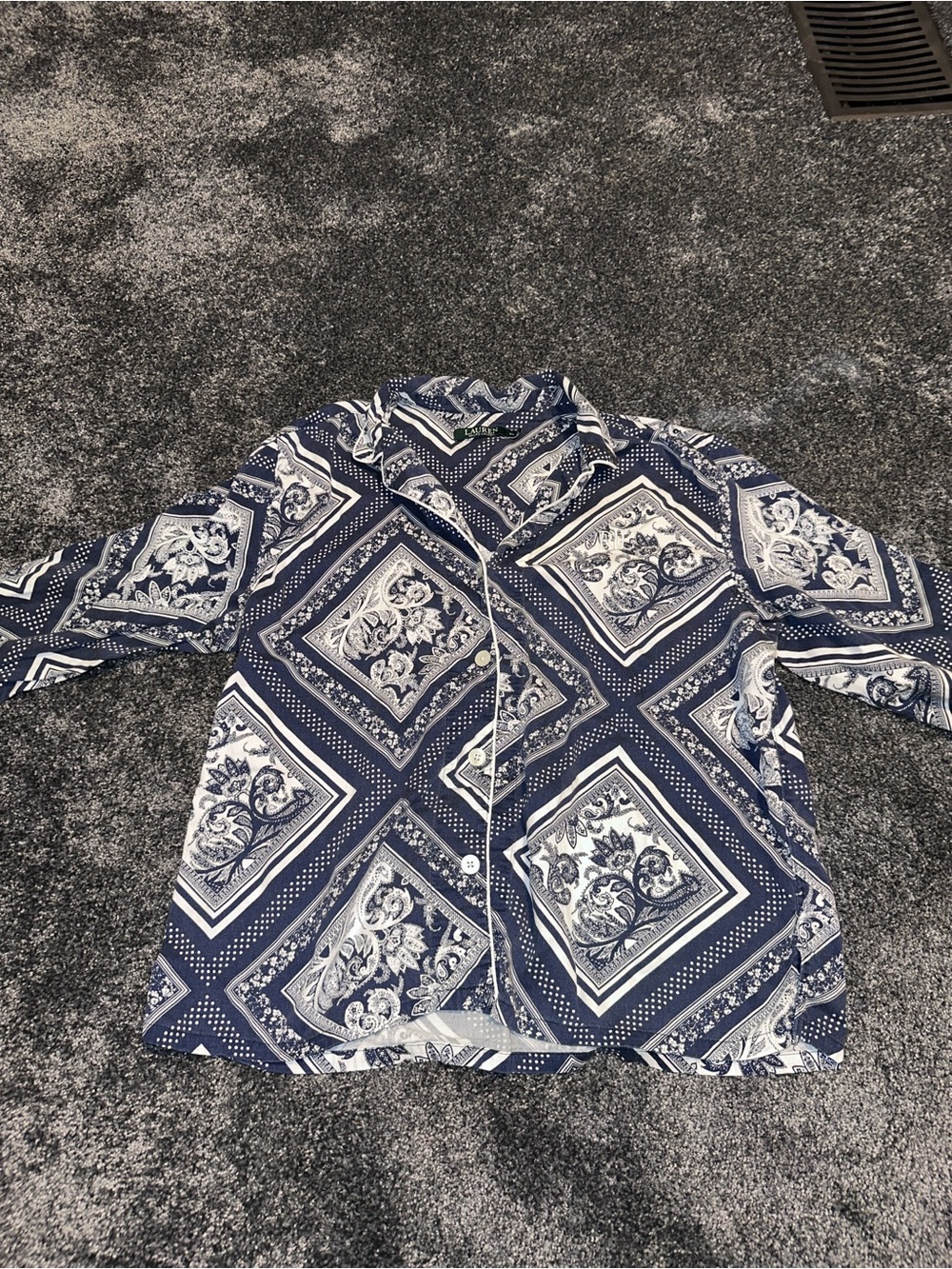 Lauren Ralph Lauren Paisley Bandana Print Pajama Top